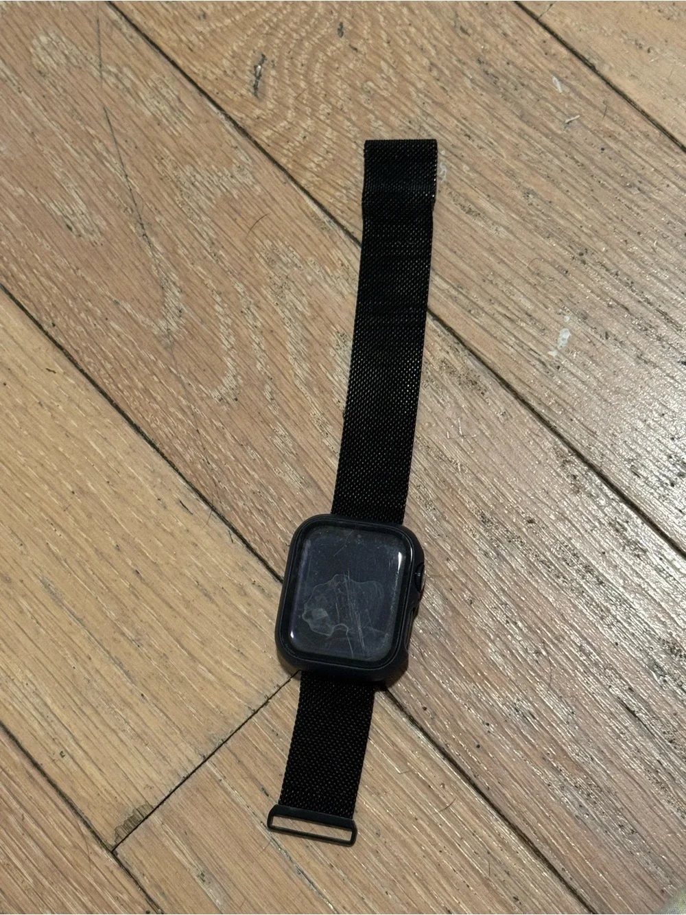 Series 7 41mm Apple Black Smartwatch with Black Mesh Magnetic Band